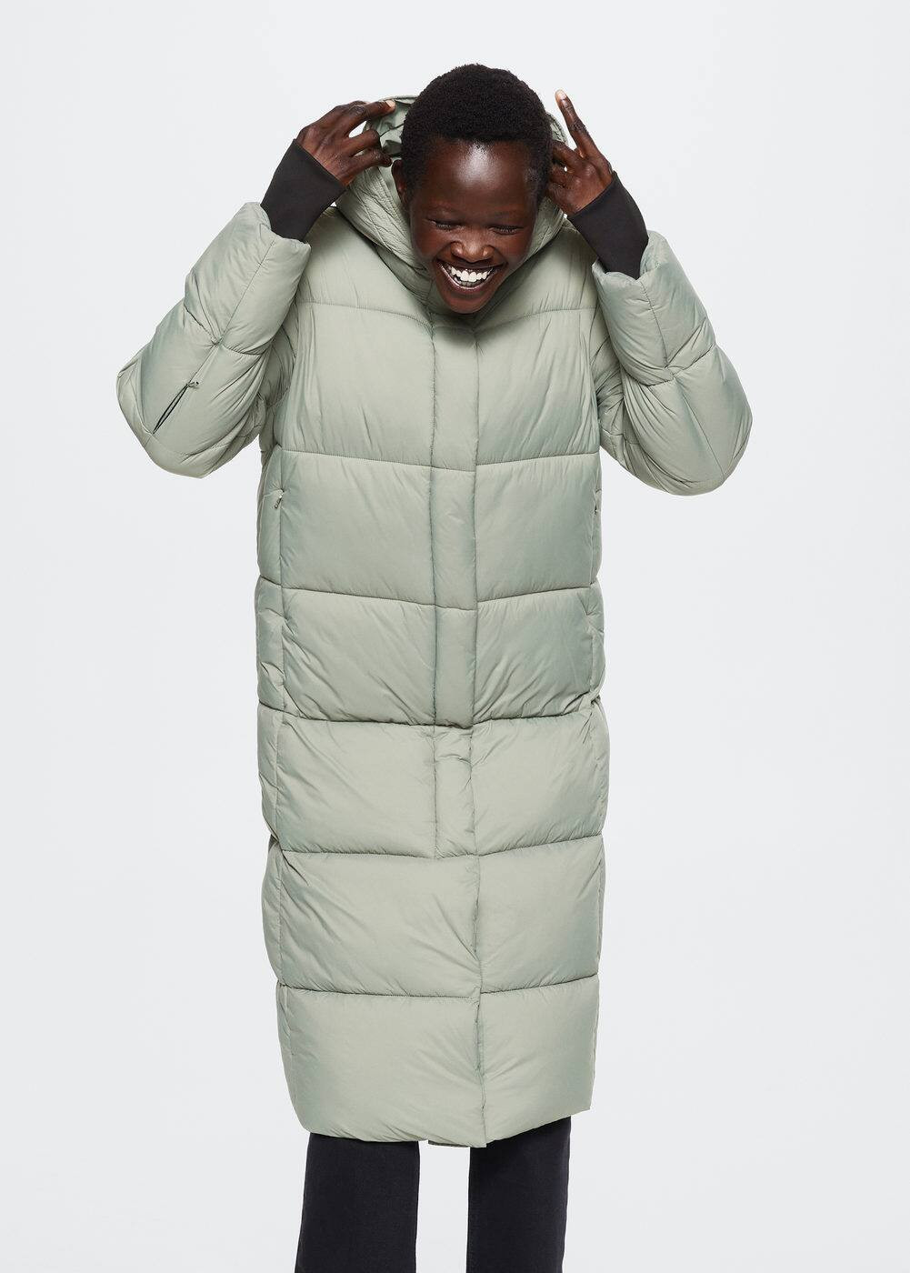 Quilted long coat -  Women | Mango USA | MANGO (US)