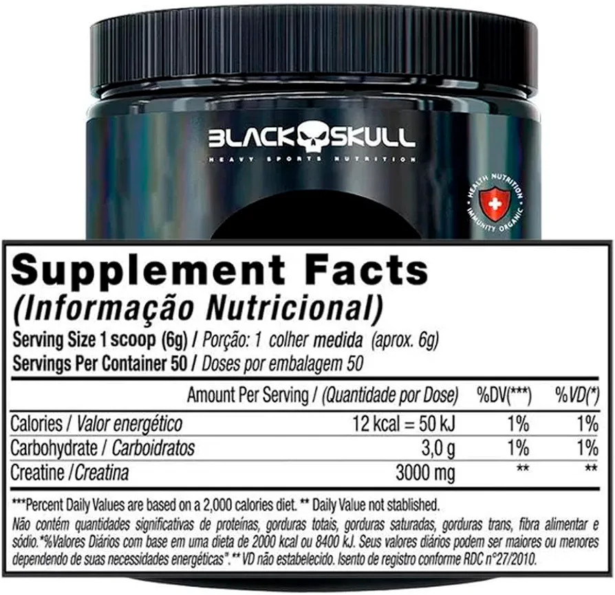 Kit x2 Creatine Turbo 300G Black Skull | Amazon (BR)