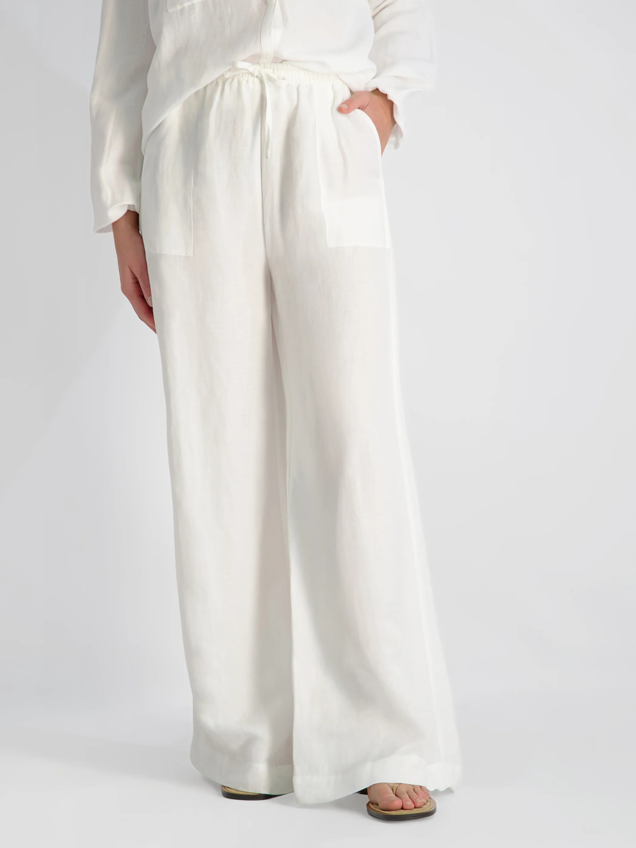 COOPER LINEN WIDE LEG PANTS | French Connection (US)