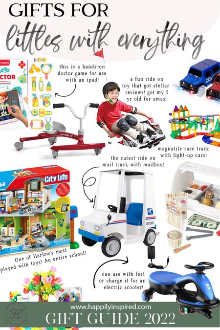 Gifts for kids, littles gift guide, best gift guide for kids, what to buy kid who has everything, what to buy kids, kid must haves, best kid gifts, electric scooter, ride on toys, playmobil 

#LTKkids #LTKHoliday #LTKCyberweek
