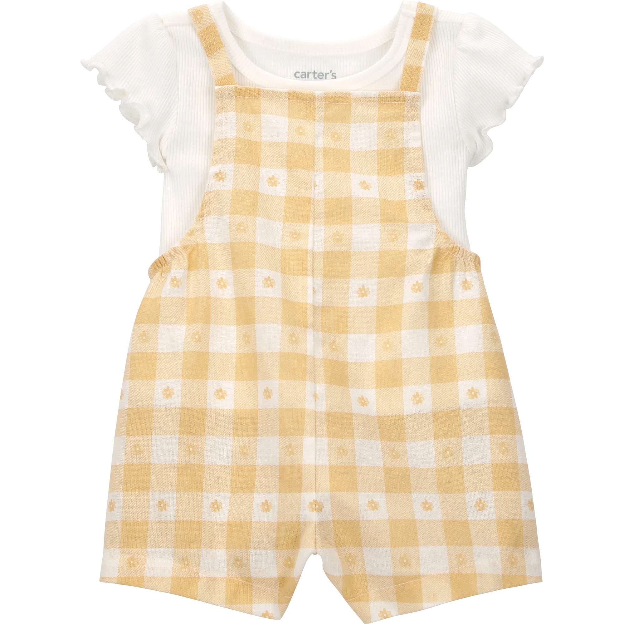Carter's Child of Mine Baby Girl Overall Set, 2-Piece, Sizes 0/3-24 Months | Walmart (US)