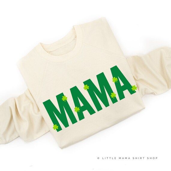 MAMA - Mini Shamrocks | St Patrick's Day | St. Patty's Day | Lightweight Pullover | St Patricks D... | Etsy (US)