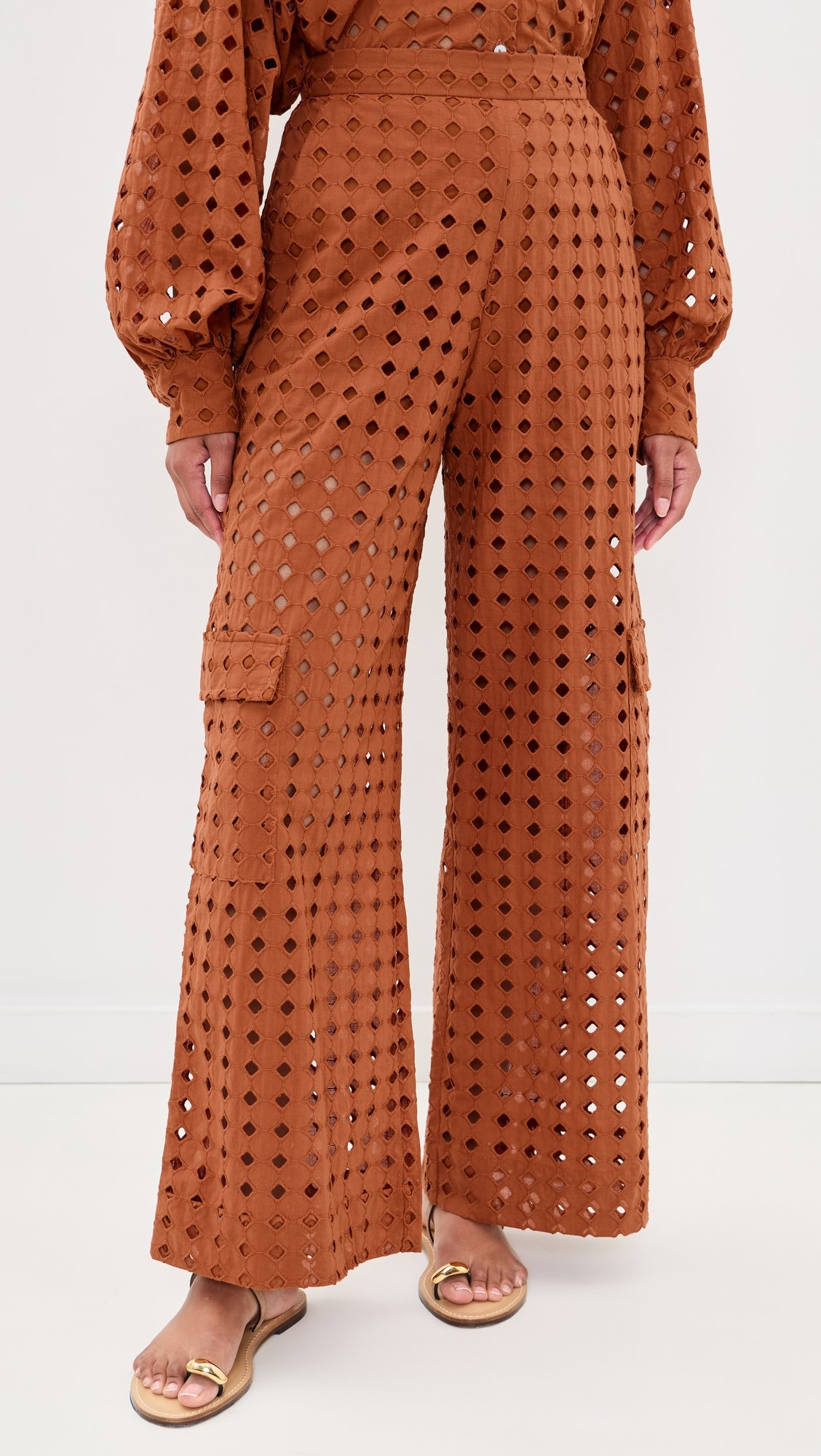 Brown Castanha Eyelet Cargo Pants | Shopbop