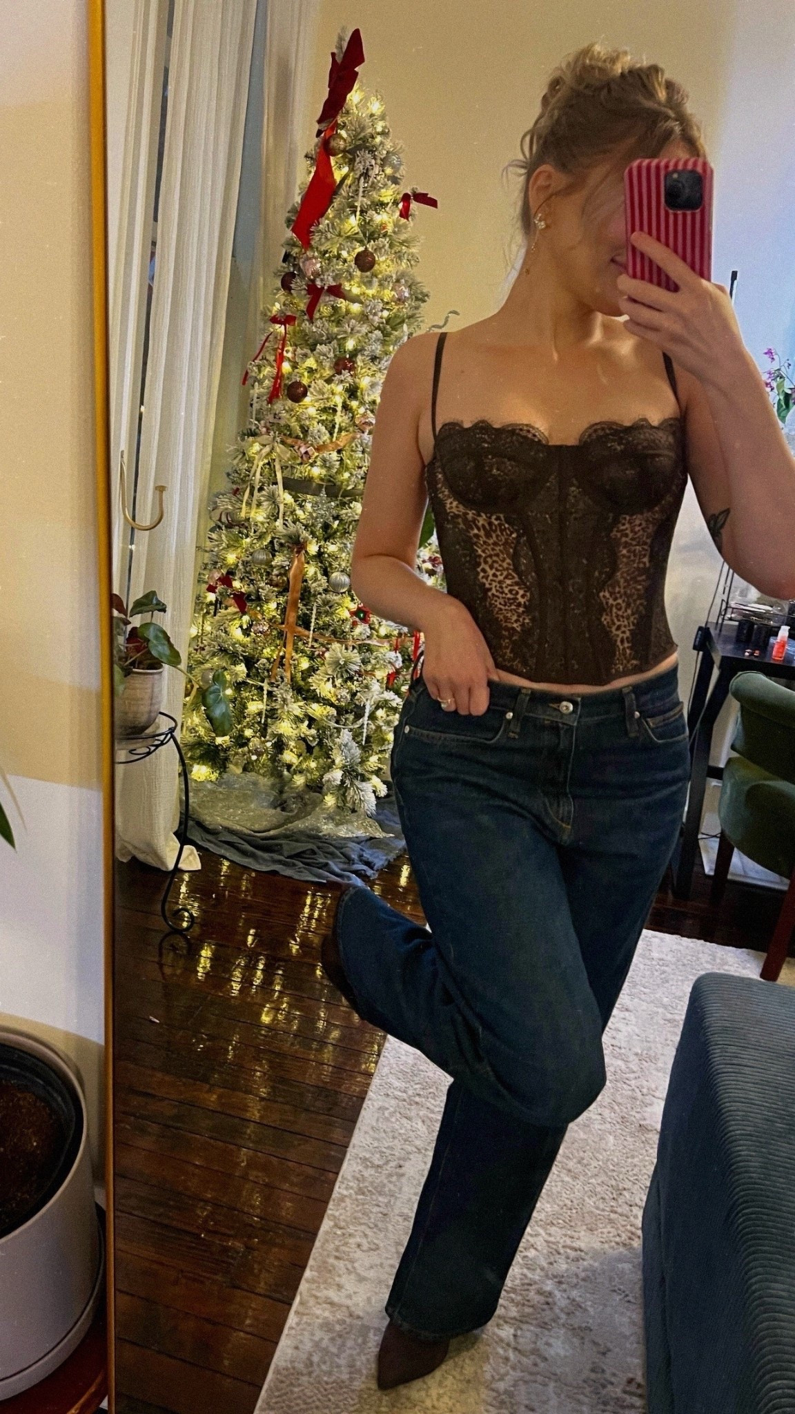 I am loving this Out From Under corset! It’s perfect for a night out! ✨ The jeans are also linked - they are my favorite pair right now! I linked a few others that are similar in fit & style. I also linked the boots I’m wearing by Schutz - I’ve had them over a year & they are still in excellent shape, & go with every fit 👏🏼 I’m constantly reaching for them! 

#LTKGiftGuide #LTKHoliday #LTKootd