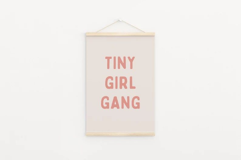 Tiny Girl Gang Retro Downloadable Print Girl Nursery Decor - Etsy | Etsy (US)