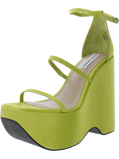 Varia Womens Satin Strappy Wedge Heels | Shop Simon