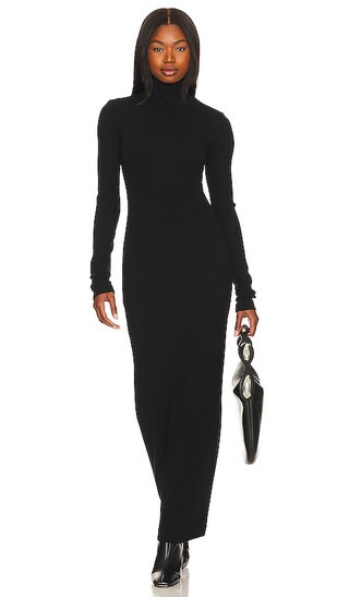 Verona Turtleneck Maxi Dress in Jet Black | Revolve Clothing (Global)