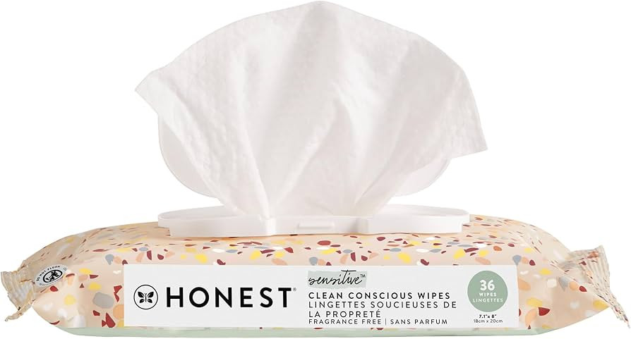 The Honest Company Hypoallergenic Multi-Use Baby Wipes for Sensitive Baby Skin, Terrazzo, 36 Coun... | Amazon (US)