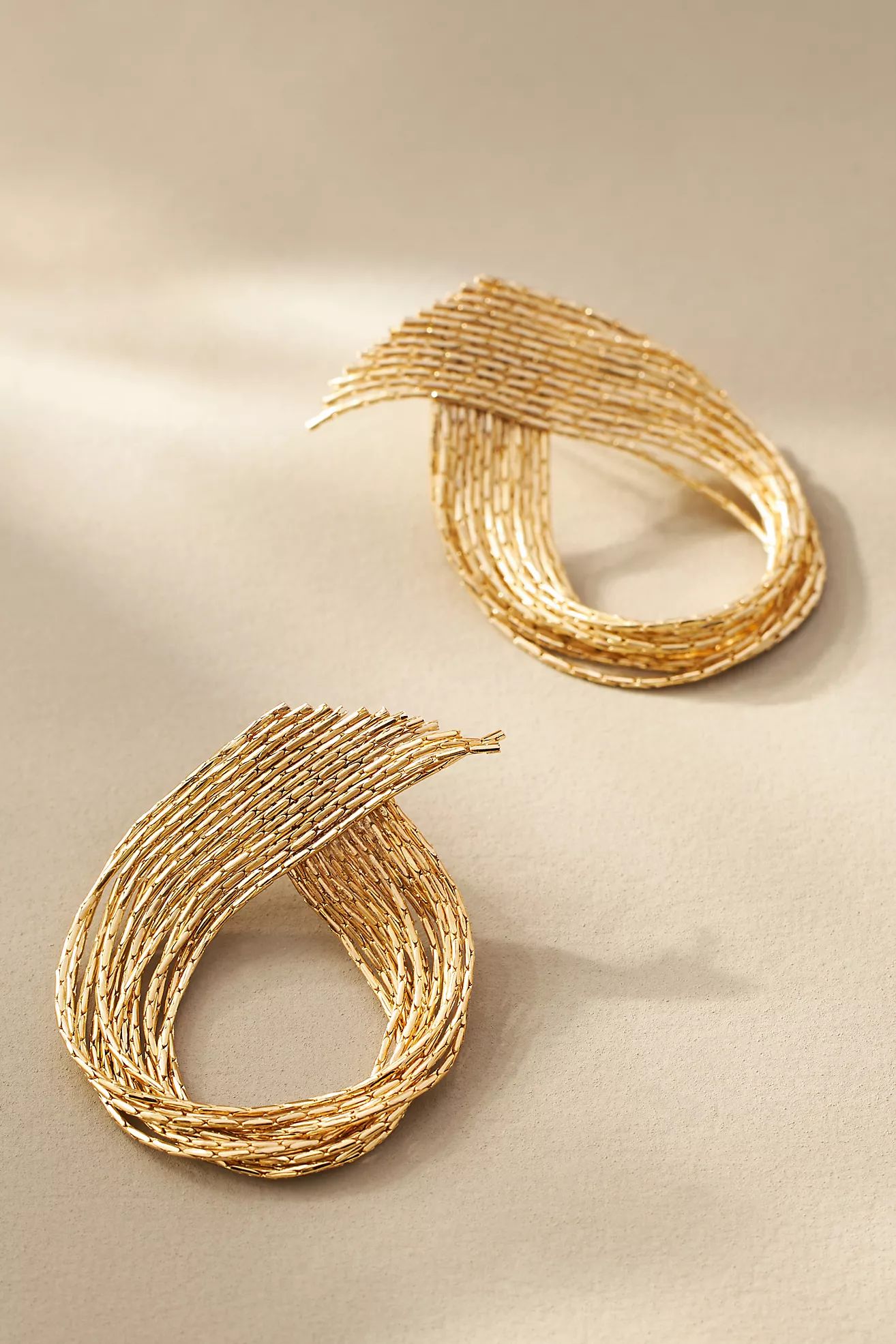 Frayed Metal Ribbon Earrings | Anthropologie (US)