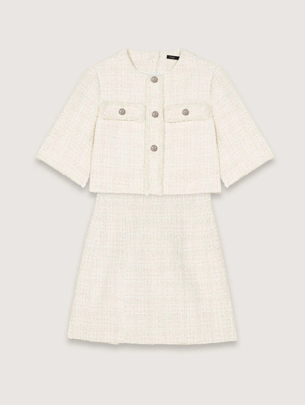 Robe courte 2-en-1 en tweed | Maje EU