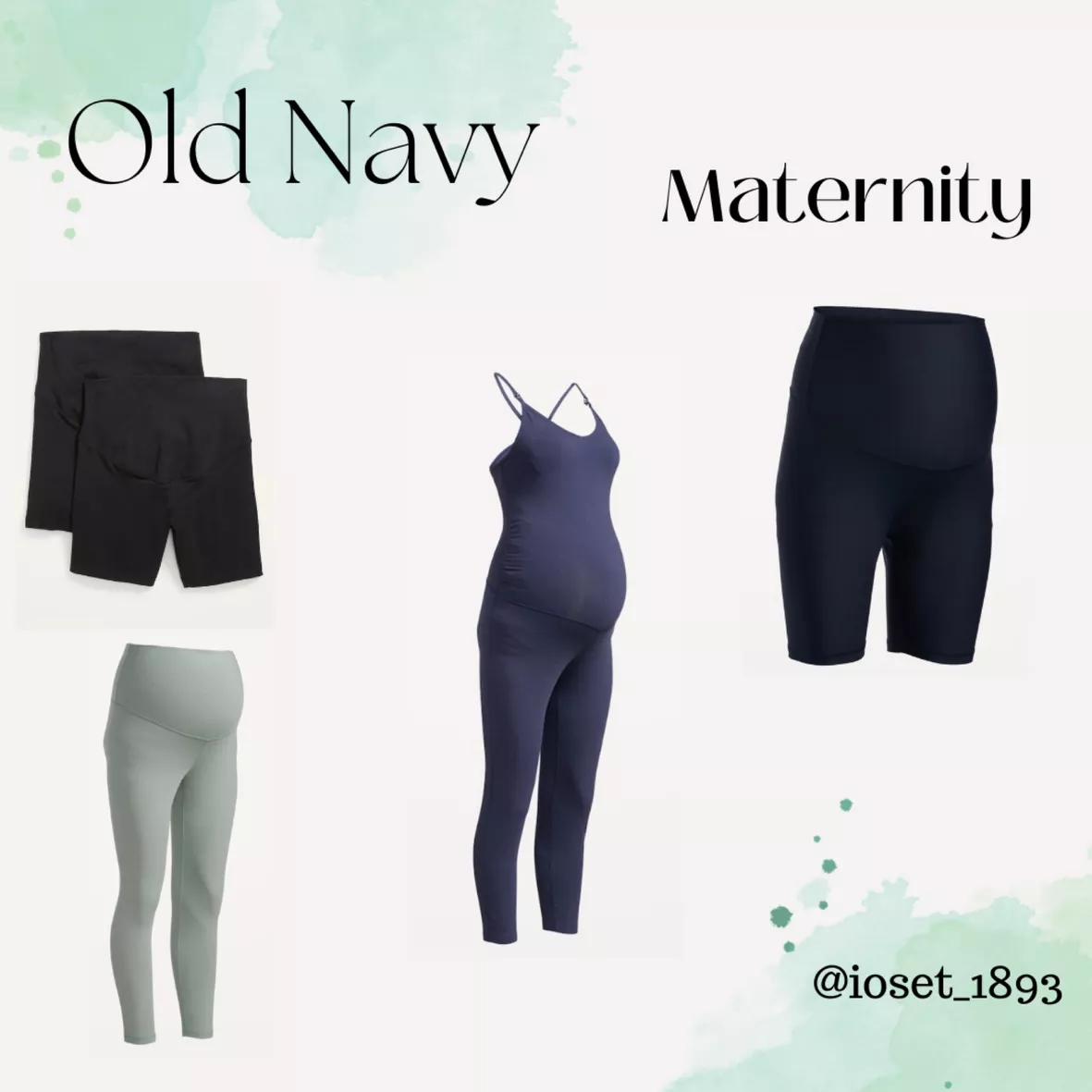 Maternity 2-Pack Rollover-Waist PowerChill 7/8-Length Leggings