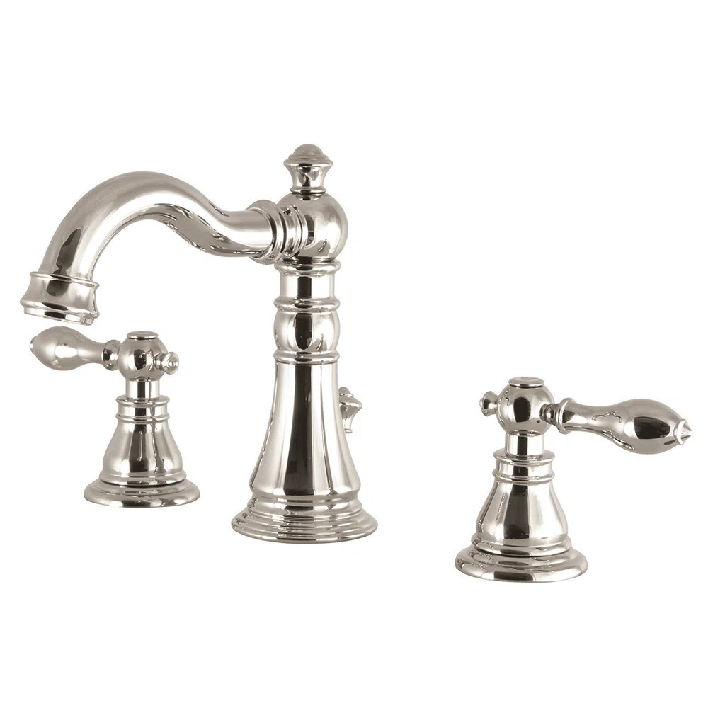 Kingston Brass American Classic Two-Handle 3-Hole Deck Mount Widespread Bathroom Faucet with Bras... | Wayfair North America
