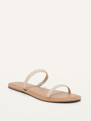 Capri Braided-Rope Double-Strap Slide Sandals | Old Navy (US)