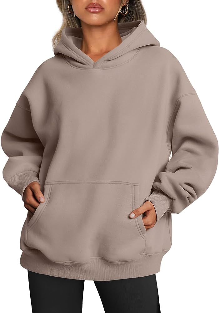 Trendy Queen Womens Oversized Hoodies Fleece Sweatshirts Long Sleeve Sweaters Pullover Fall Clothes  | Amazon (US)