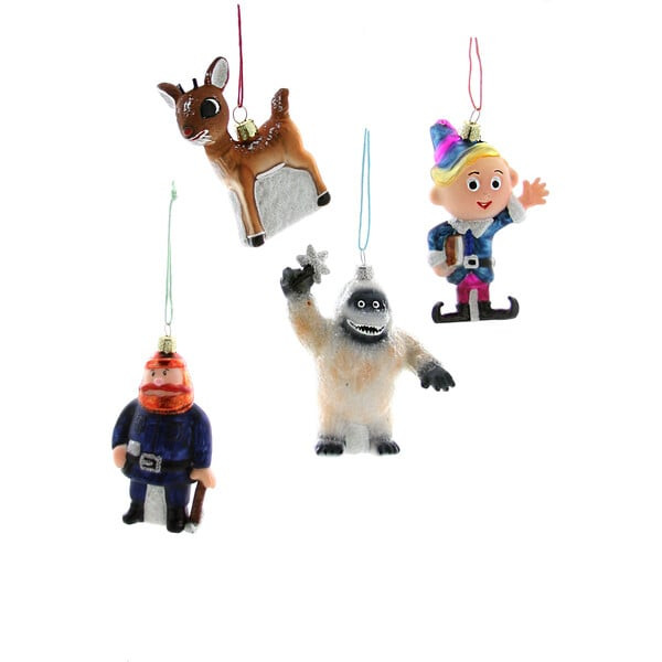 Retro Rudoph Character Ornament Set | Maisonette