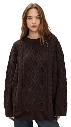 Lioness Women's Gigi Knit Sweater, Chocolate, Brown, XL | Amazon (US)