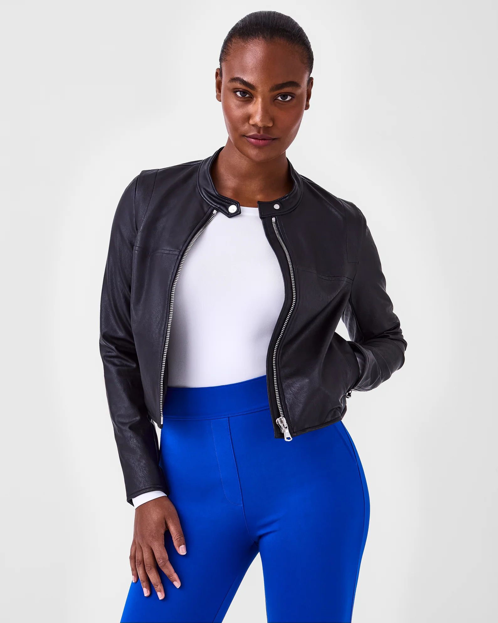 Leather-Like Moto Jacket | Spanx