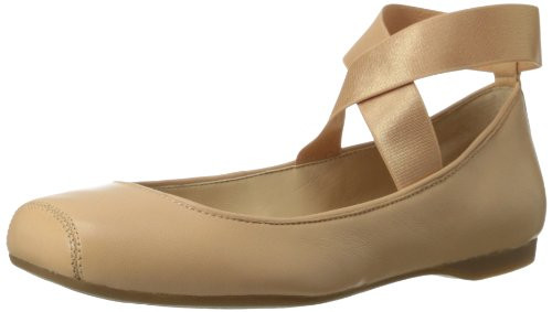 Jessica Simpson Women's Mandalaye Rubber Ballet Flat,Natural Sleek Leather,6.5 M US | Amazon (US)