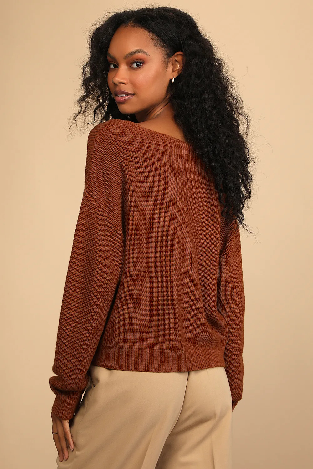 Feel it Still Brown Knit Sweater | Lulus (US)
