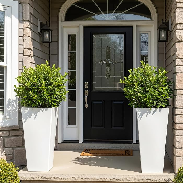 Worth Garden Large 28" Tall Planter Set of 2 Plant Pot for Indoor Outdoor | Amazon (US)