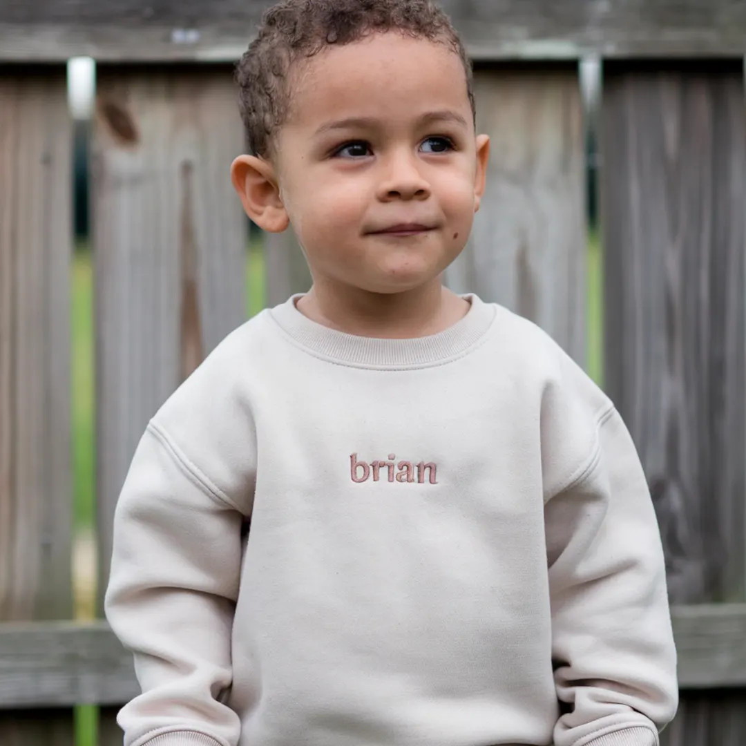 Custom Name Embroidered Crewneck Toddler Sweatshirt - Embroidered Name, Youth Sweatshirt, Persona... | Etsy (US)