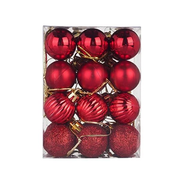 Egmy 30mm Christmas Xmas Tree Ball Bauble Hanging Home Party Ornament Decor 24PC - Walmart.com | Walmart (US)