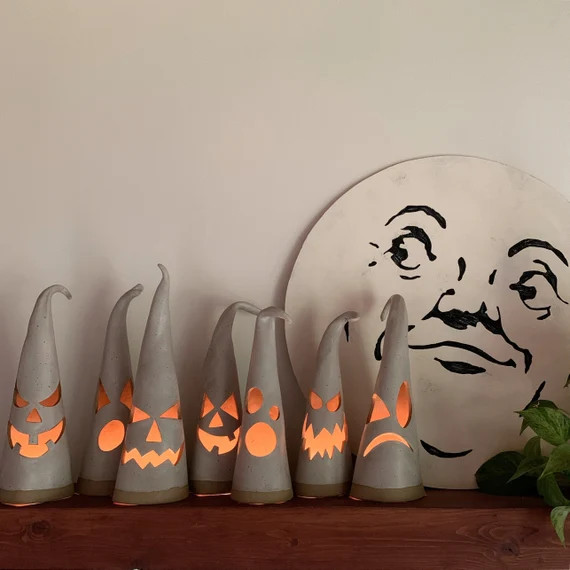 Halloween Ghost Luminaria  Ceramic  Made to Order - Etsy | Etsy (US)