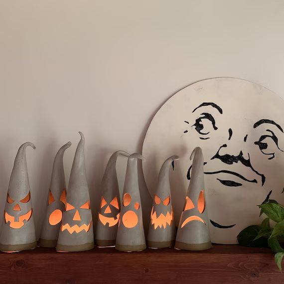 Halloween Ghost Luminaria  Ceramic  Made to Order - Etsy | Etsy (US)