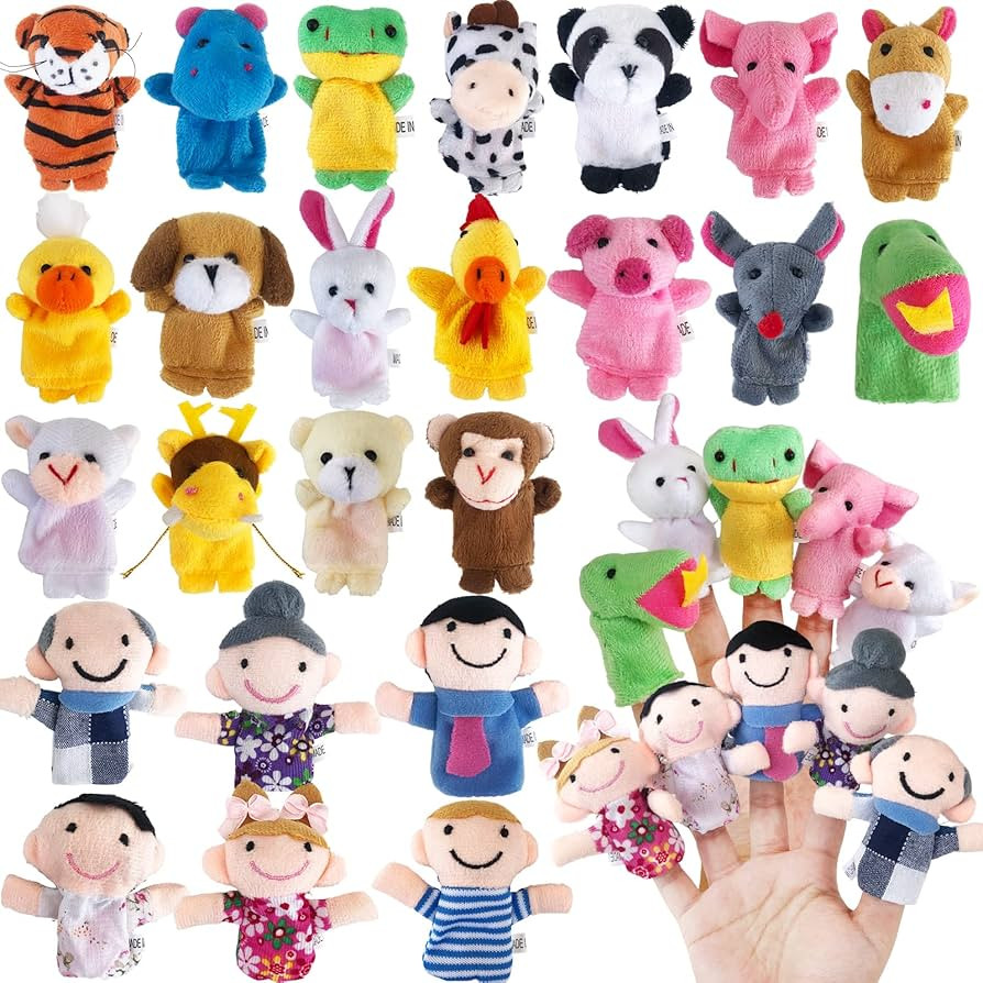24 Pcs Finger Puppets Set,Soft Plush Finger Puppet Toys for Kids,Storytime Learning Aid,Mini Plus... | Amazon (US)