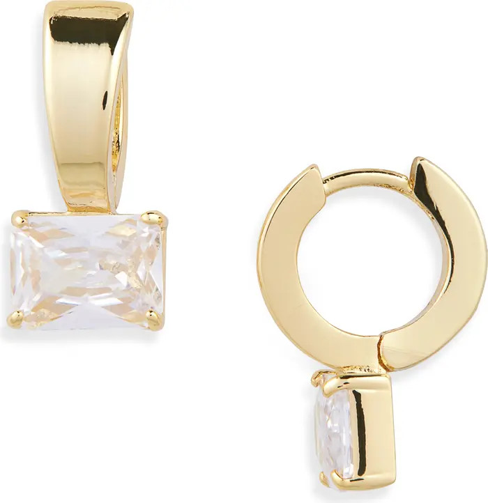 Nordstrom Cubic Zirconia Drop Huggie Earrings | Nordstrom | Nordstrom