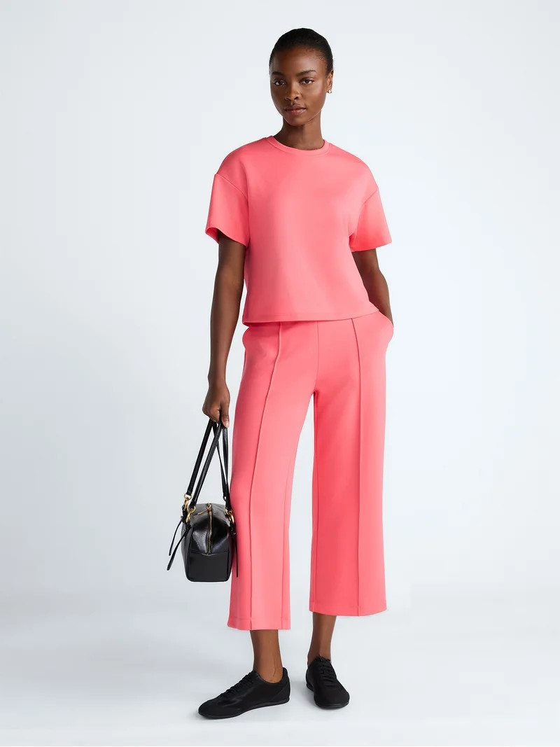 Scoop Women's and Women's Plus Scubaknit Cropped Seamed Pants, 24'' Inseam, Sizes XS-4X | Walmart (US)