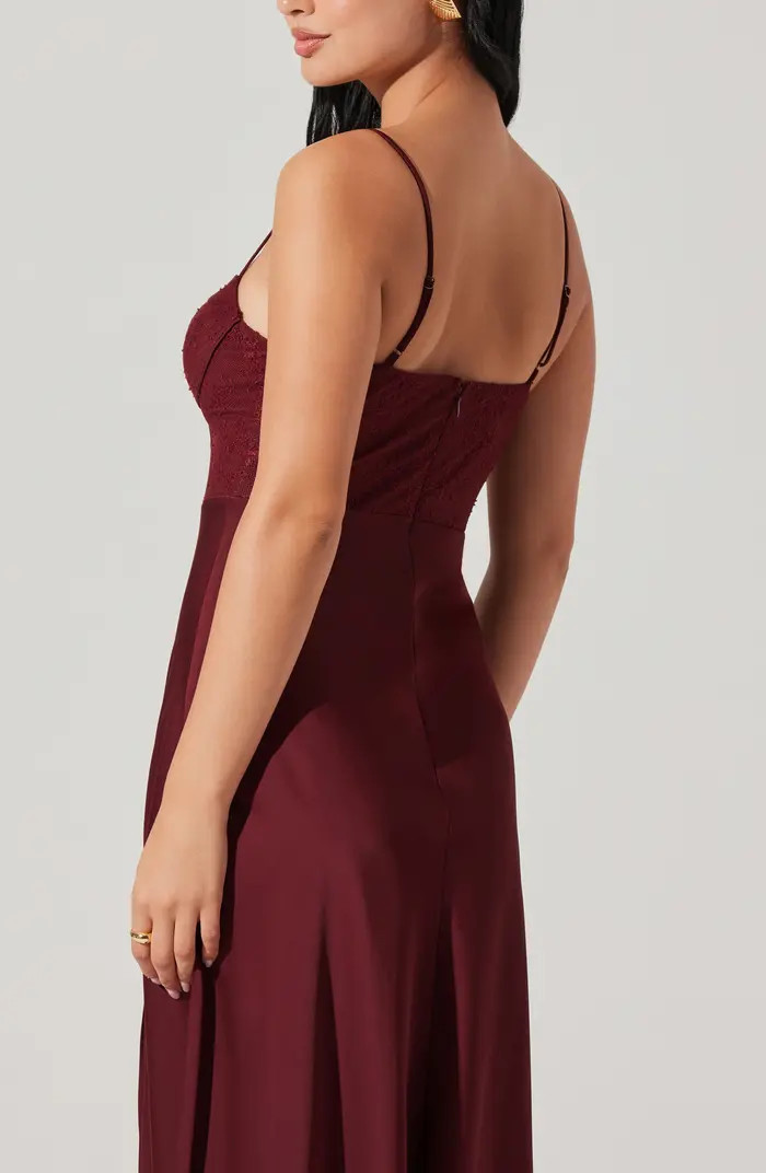 Lace Bustier Sleeveless Midi Dress | Nordstrom