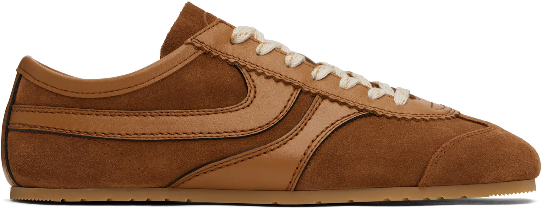 Dries Van Noten - Tan Suede Sneakers | SSENSE