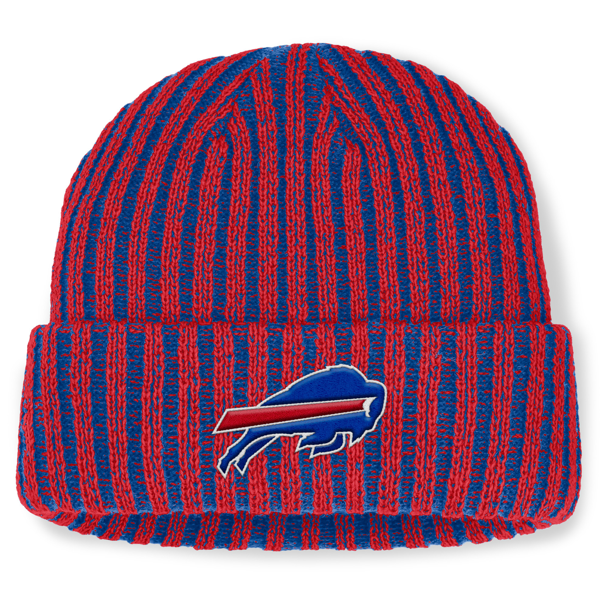Men's Fanatics Royal/Red Buffalo Bills Field Judge Cuffed Knit Hat | Fanatics