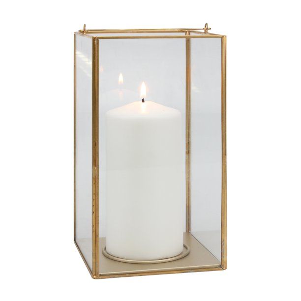 [Pick up Today] Better Homes & Gardens Metal & Glass and Gold Large Lantern | Walmart (US)