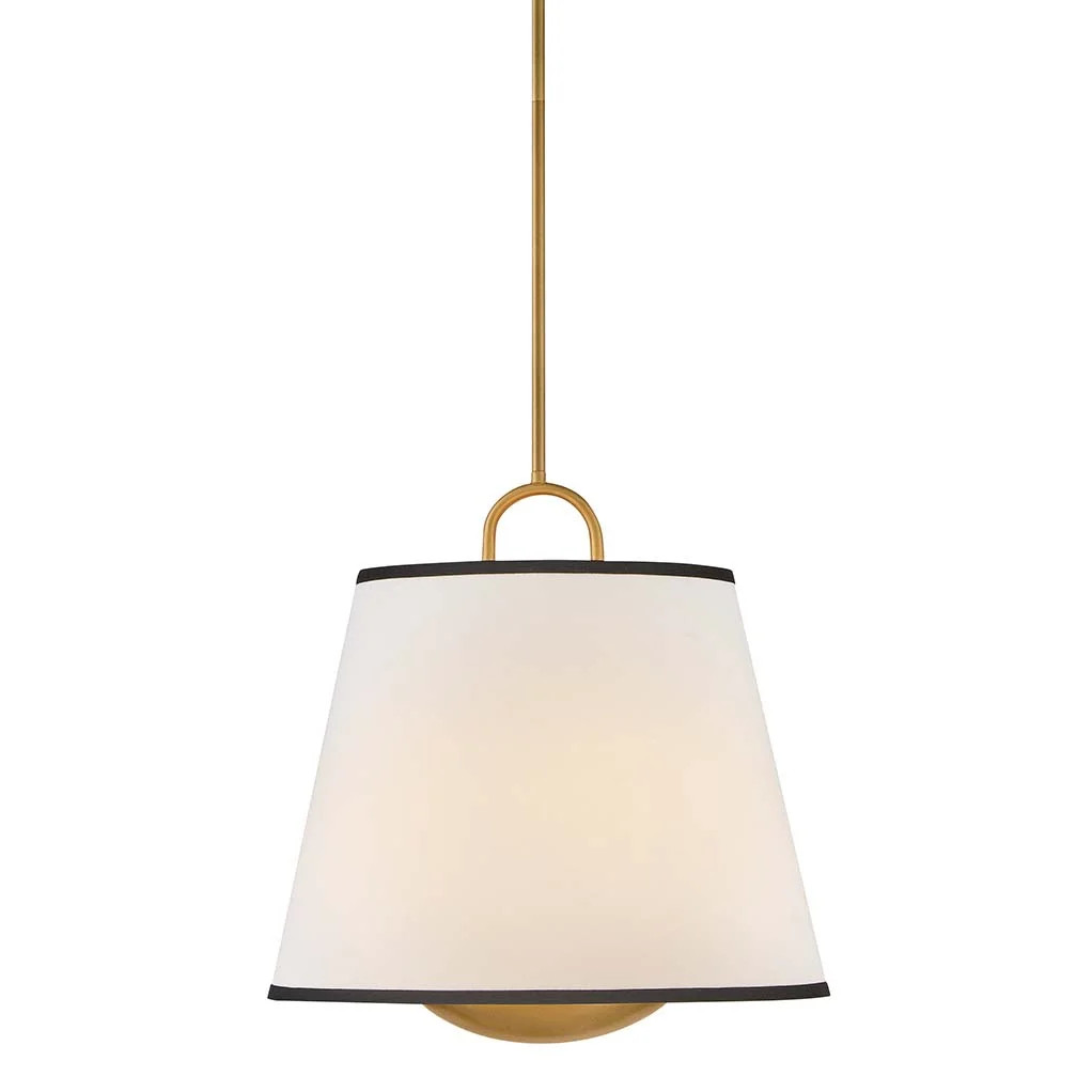 Hinkley Lighting 47517 Sonia 3 Light 18" Wide Pendant - Lacquered Brass / Off-White | Walmart (US)