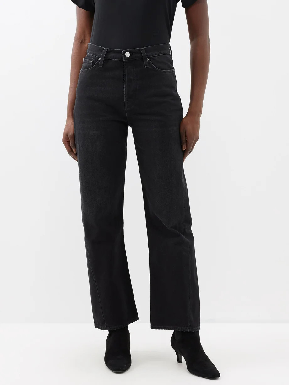 Twisted-seam high-rise organic-cotton jeans | Toteme | Matches (US)