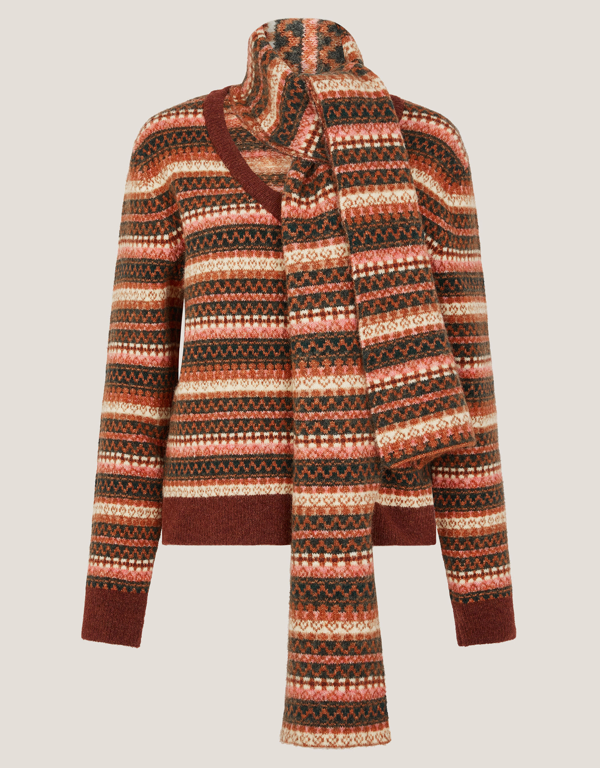 Scout Fair Isle Jumper & Scarf Set Orange | Monsoon (UK)