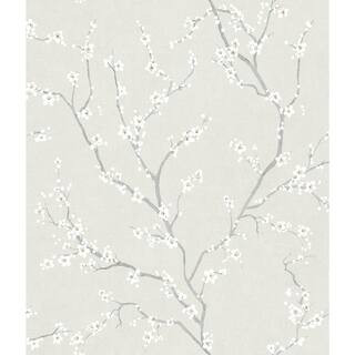 York Wallcoverings Pearl Cherry Blossom Peel and Stick Wallpaper (Covers 28.18 sq. ft.) RMK11271W... | The Home Depot