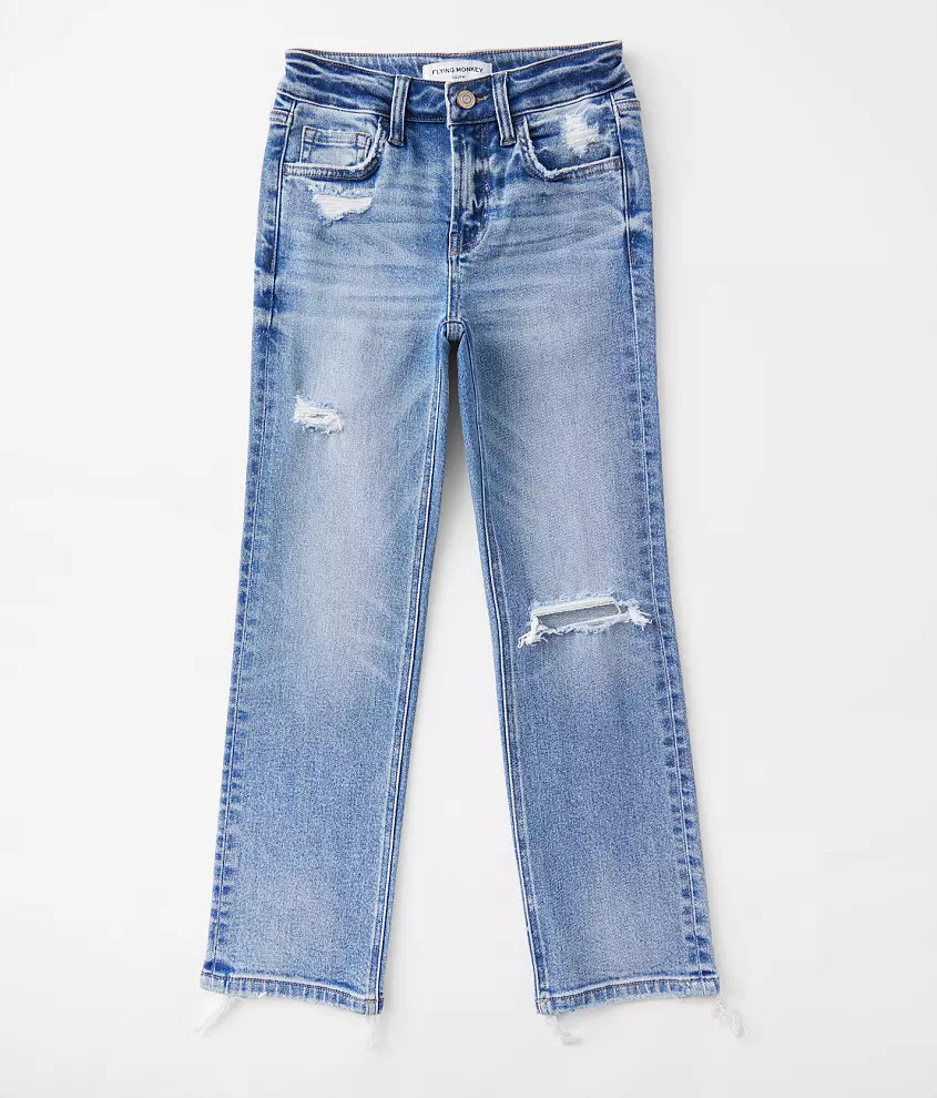 Girls - Mid-Rise Cropped Straight Stretch Jean | Buckle