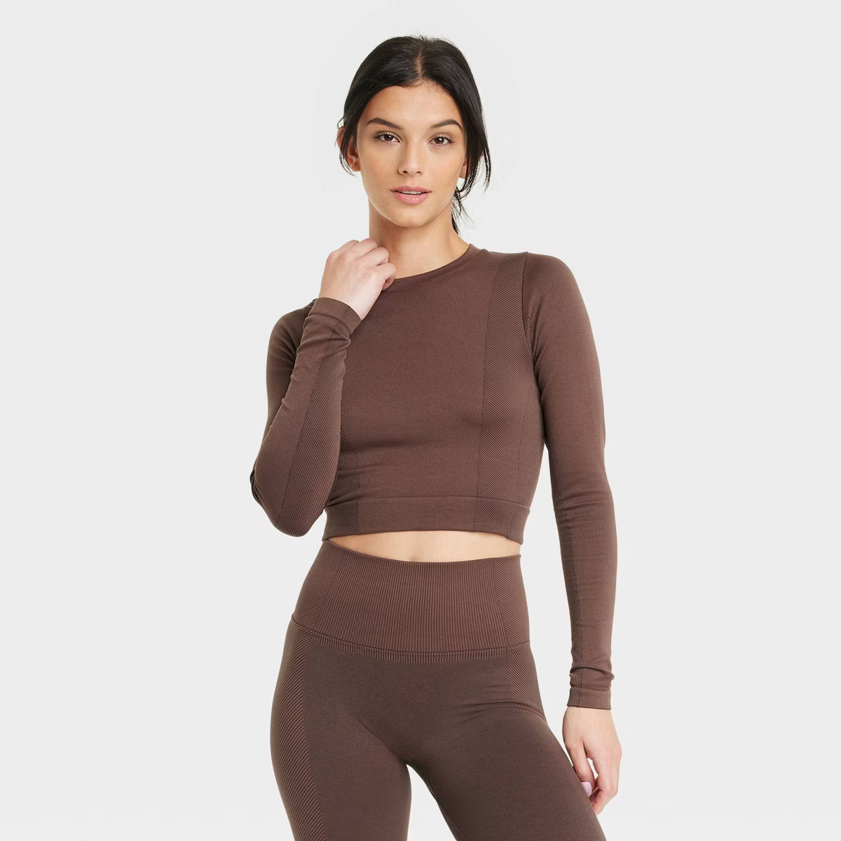 Women's Seamless Long Sleeve Crop Top - All in Motion™ | Target