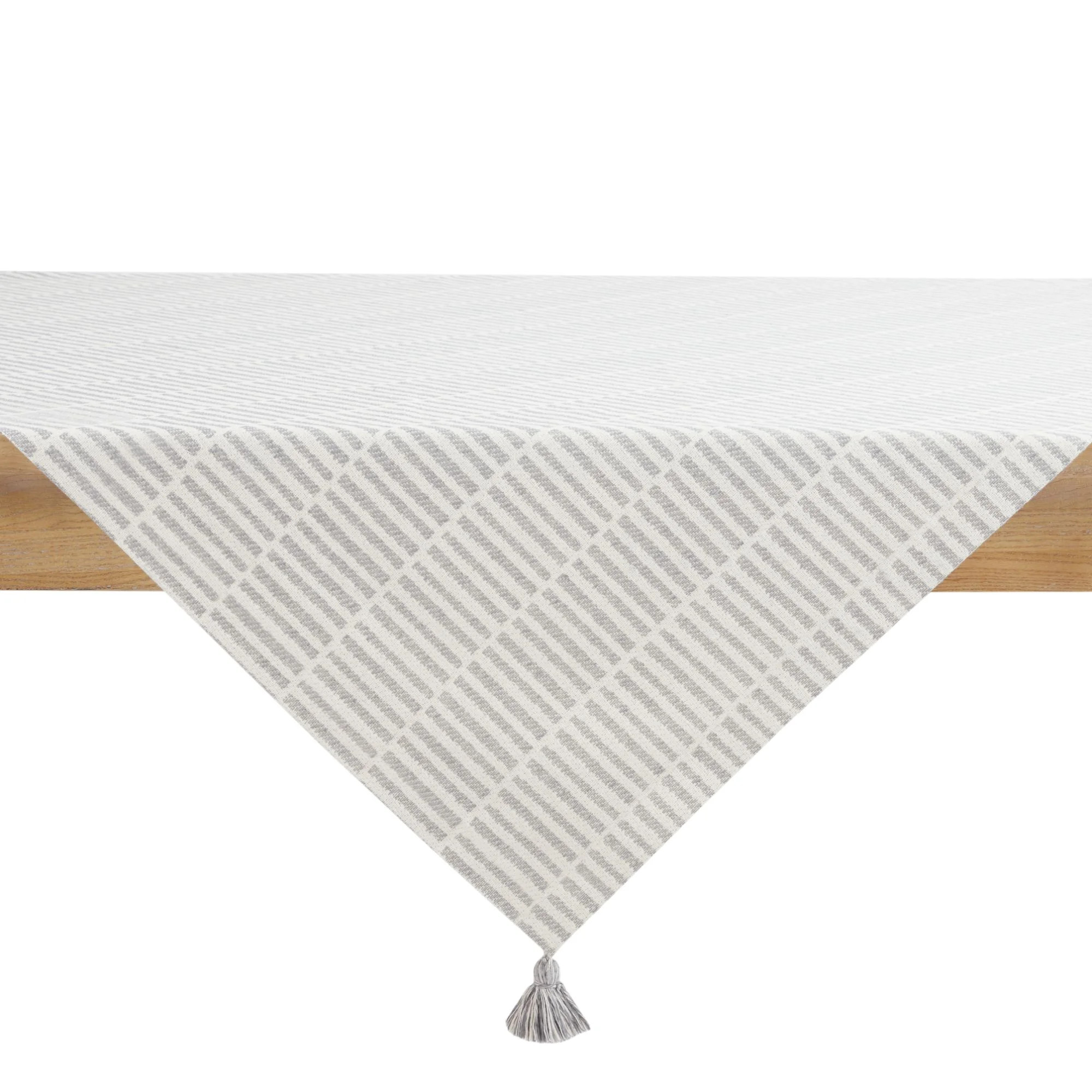 Better Homes & Garden Grid Check Square Cotton Tablecloth Throw, Grey, 50"W x 50"L | Walmart (US)