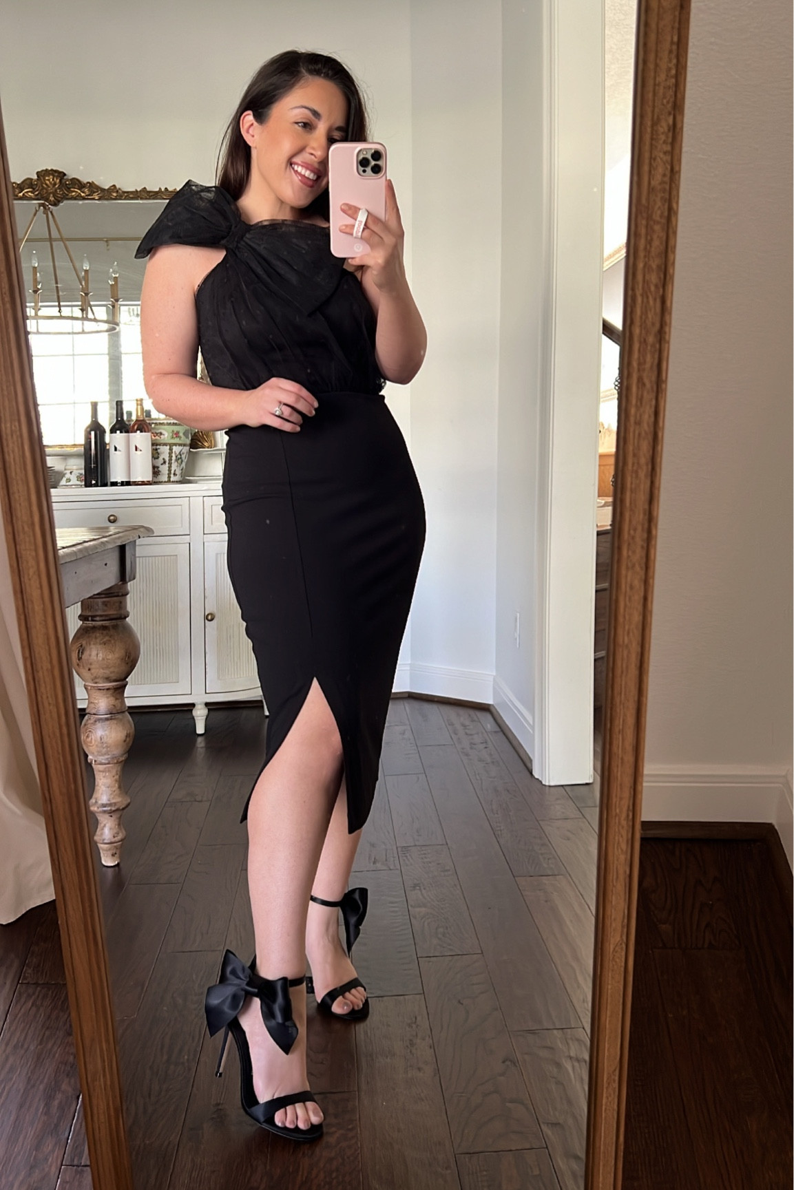 This dress is wedding guest GOALS! So adorable with the perfect bow and so flattering 👏🏻👏🏻 currently 50% off so run!!! 

#LTKwedding #LTKsalealert #LTKFind