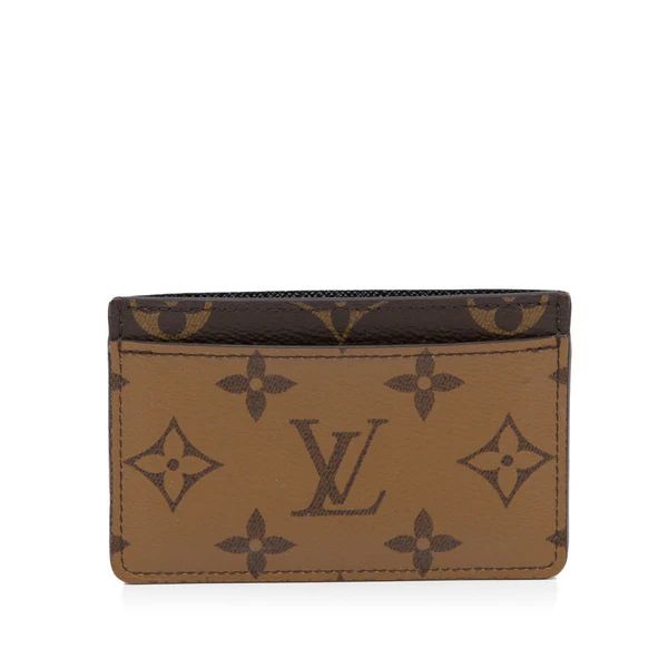 Brown Louis Vuitton Monogram Reverse Card Holder | Designer Revival