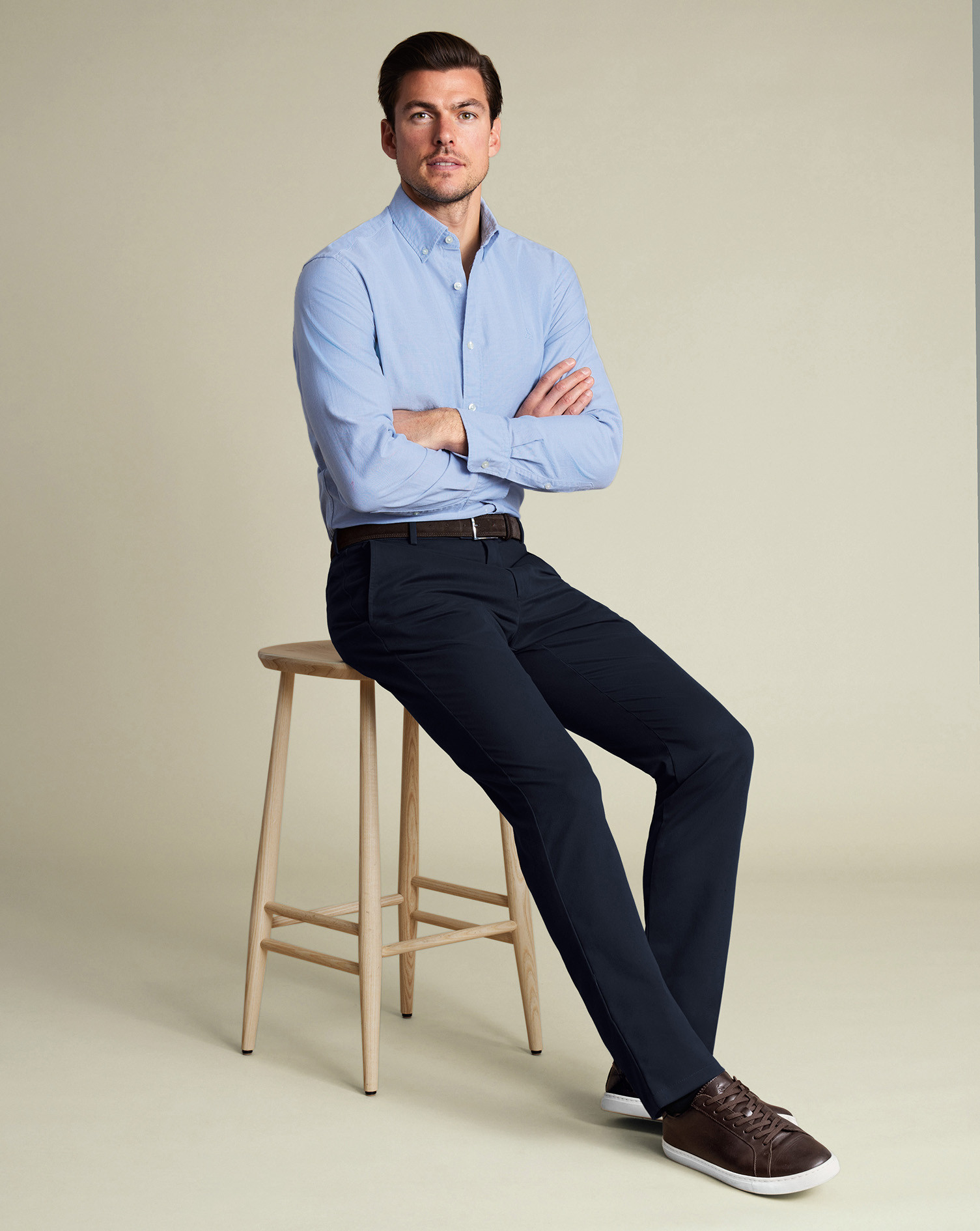 Ultimate Non-Iron Chinos - Navy | Charles Tyrwhitt