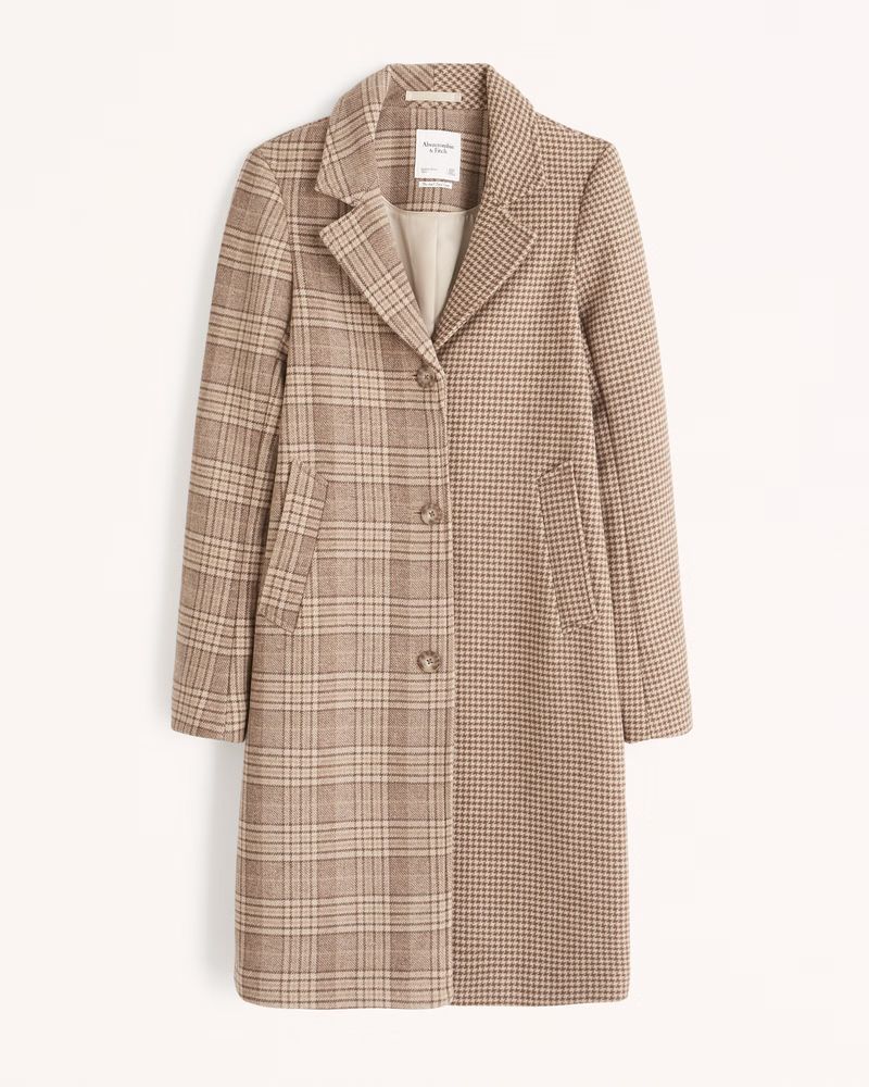 Women's Wool-Blend Dad Coat | Women's Coats & Jackets | Abercrombie.com | Abercrombie & Fitch (US)