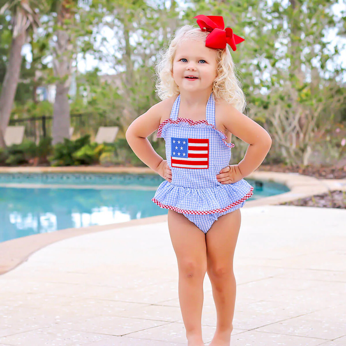 American Flag One Piece Swimsuit | Classic Whimsy