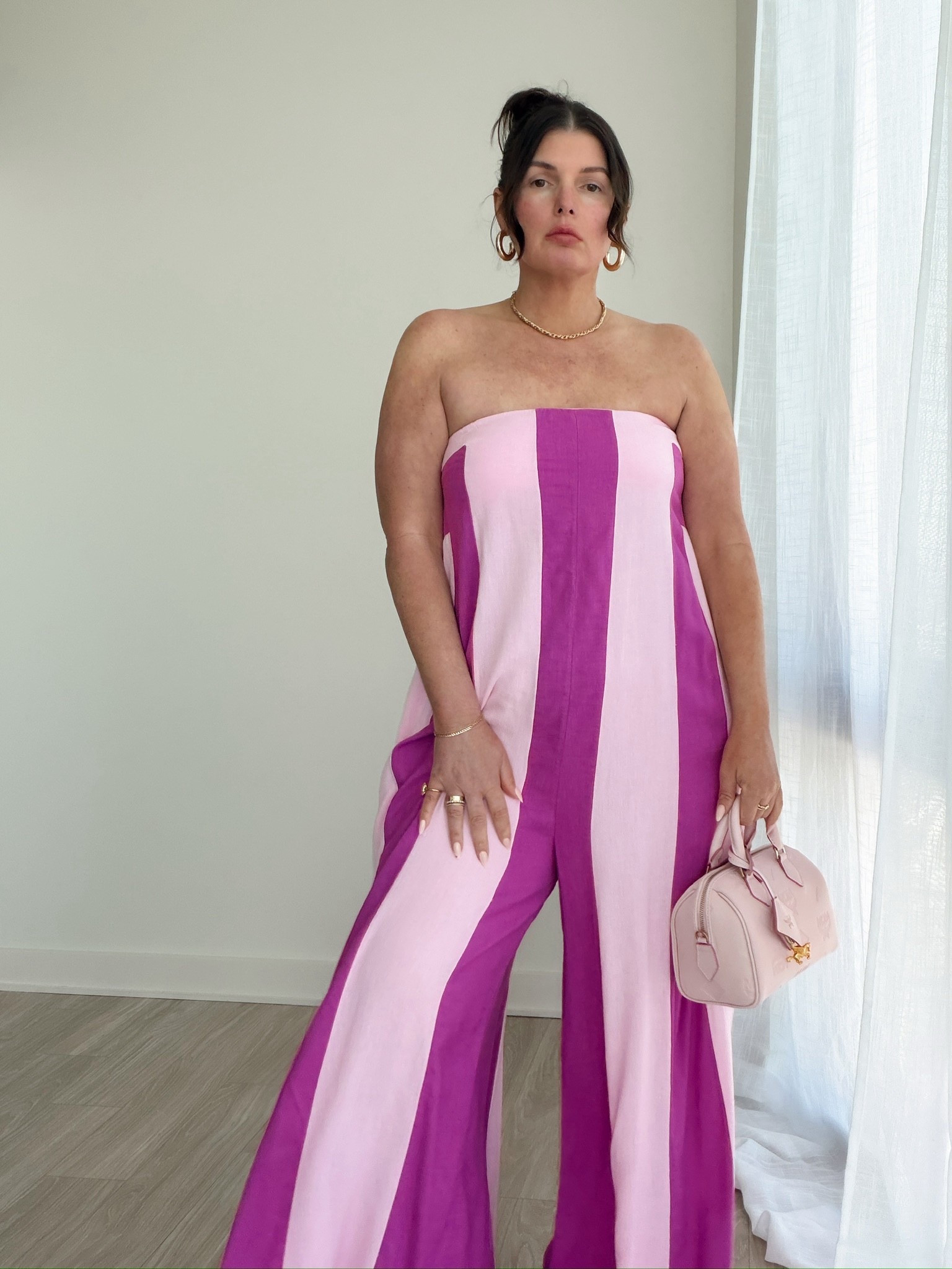 Jumpsuit 
Spring outfit 
Fun color pattern 

#LTKgrwm #LTKootd #LTKdayinmylife