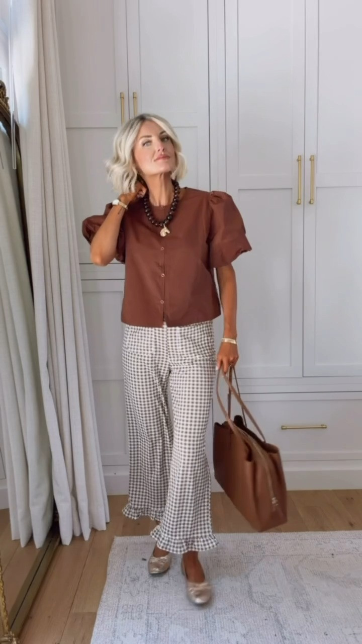 How cute are these gingham pants paired with this brown top?! This is perfect for pre fall and for workwear! Wearing S!

Loverly Grey, Amazon, pre fall, workwear, teacher outfit 

 #LTKSeasonal #LTKWorkwear