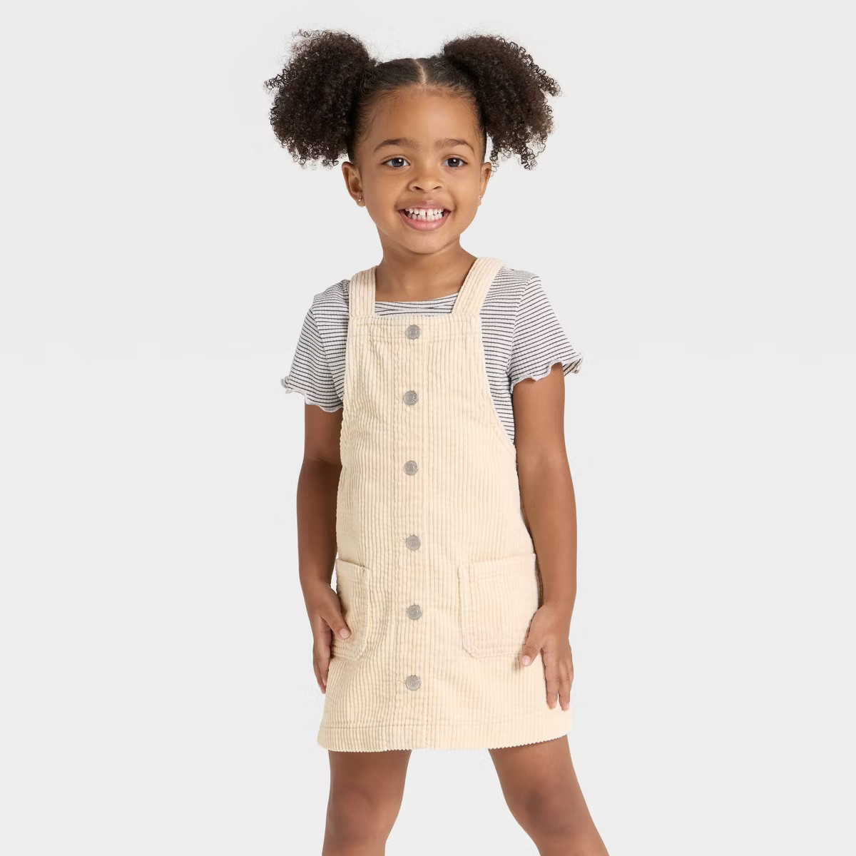 Toddler Girls' Corduroy Skirtalls - Cat & Jack™ Cream | Target